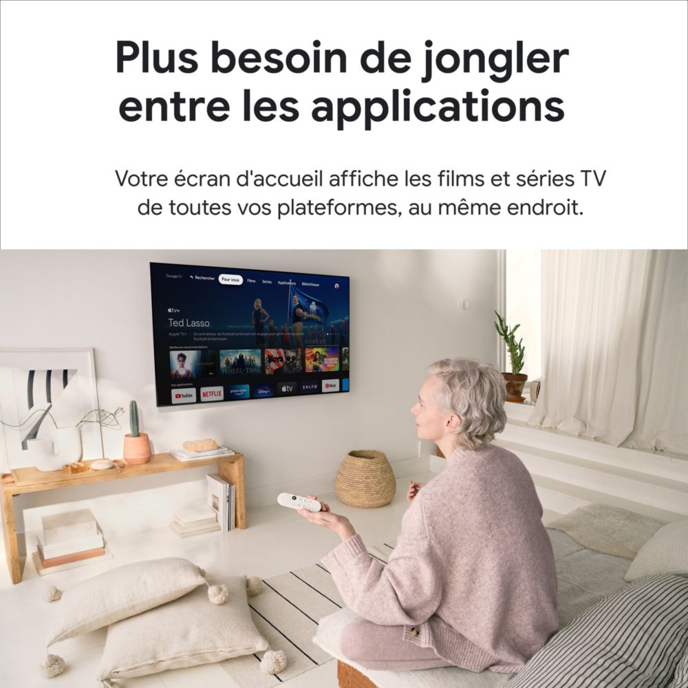 Passerelle multimédia Google Chromecast HD avec Google TV - Maitighar