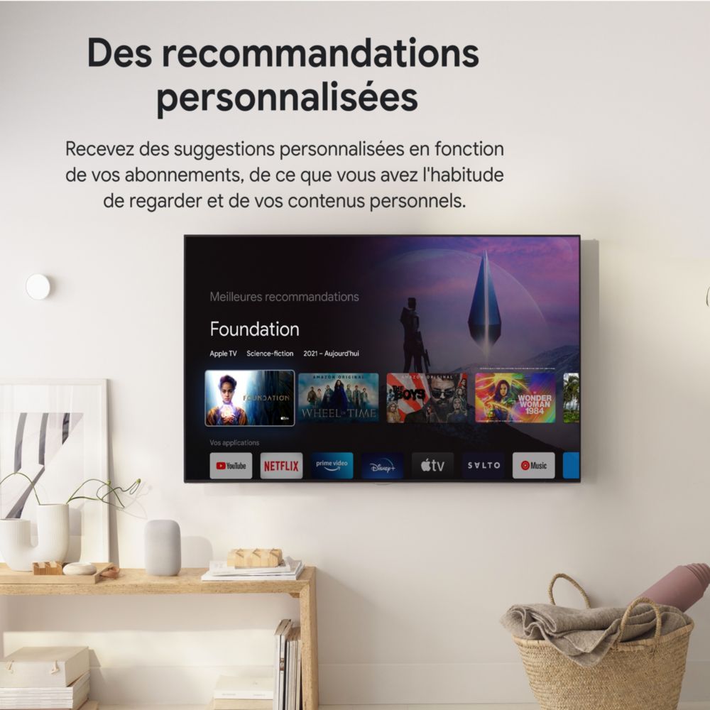 Passerelle multimédia Google Chromecast HD avec Google TV - Maitighar