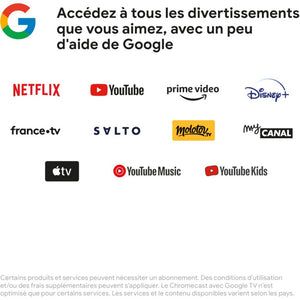 Passerelle multimédia Google Chromecast HD avec Google TV - Maitighar