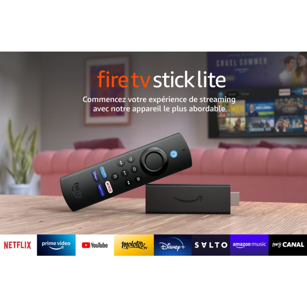 Fire TV Stick Lite Avec Télécommande Vocale Alexa - Maitighar