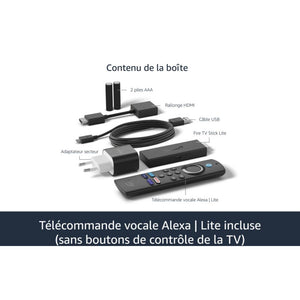 Fire TV Stick Lite Avec Télécommande Vocale Alexa - Maitighar