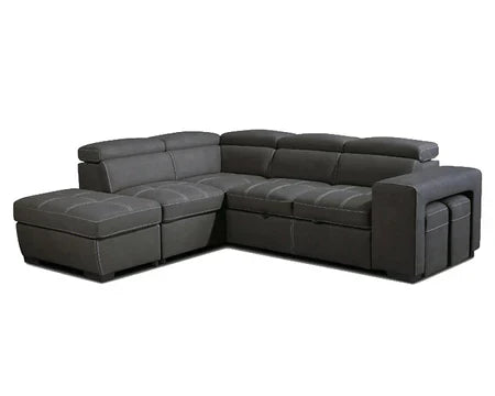 Canape premium confort gris droit - Canapé - Maitighar