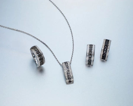 Parure black diamonds - Parure diamant