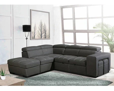 Canape premium confort gris droit - Canapé - Maitighar
