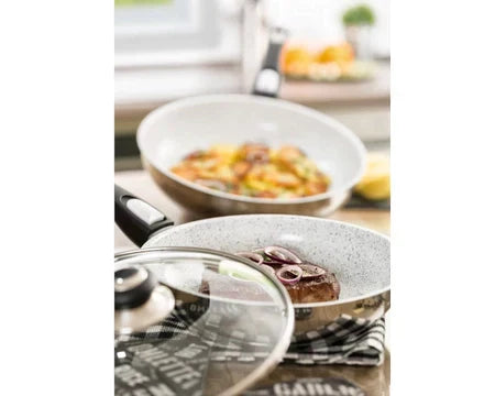 Blanc glacier poeles x3 - Batterie de cuisine - Maitighar