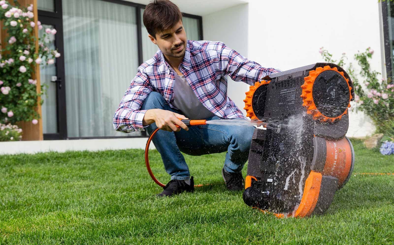 Tondeuse robot sans fil Segway Navimow H1500E-VF 1 500 m² avec GPS, Wi-Fi, 4G et caméra VisionFence
