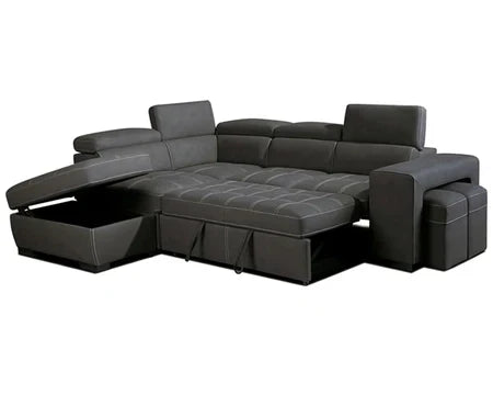 Canape premium confort gris droit - Canapé - Maitighar