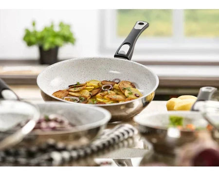 Blanc glacier poeles x3 - Batterie de cuisine - Maitighar