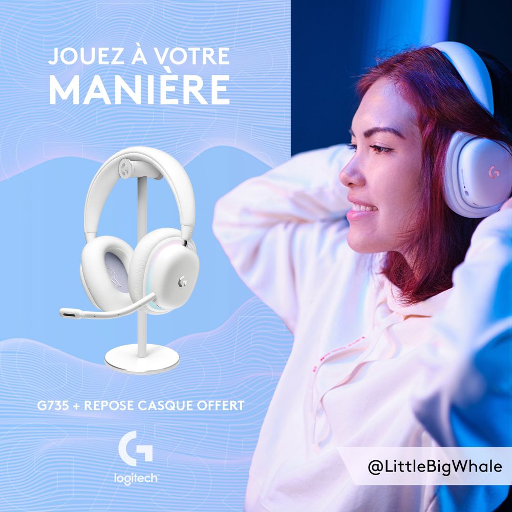 Casque gamer Logitech G735 Lightspeed+ repose casque - Maitighar