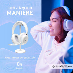 Casque gamer Logitech G735 Lightspeed+ repose casque - Maitighar