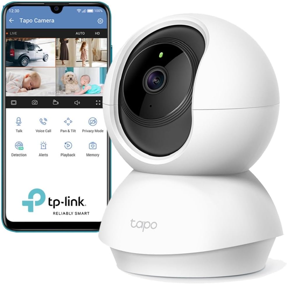 Caméra Surveillance Intérieure WiFi Tapo-Compatible avec Alexa et Google Assistant - Maitighar
