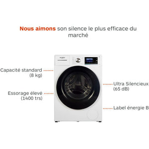 Lave linge hublot Whirlpool W6XW845WBFR Supreme silence - Maitighar