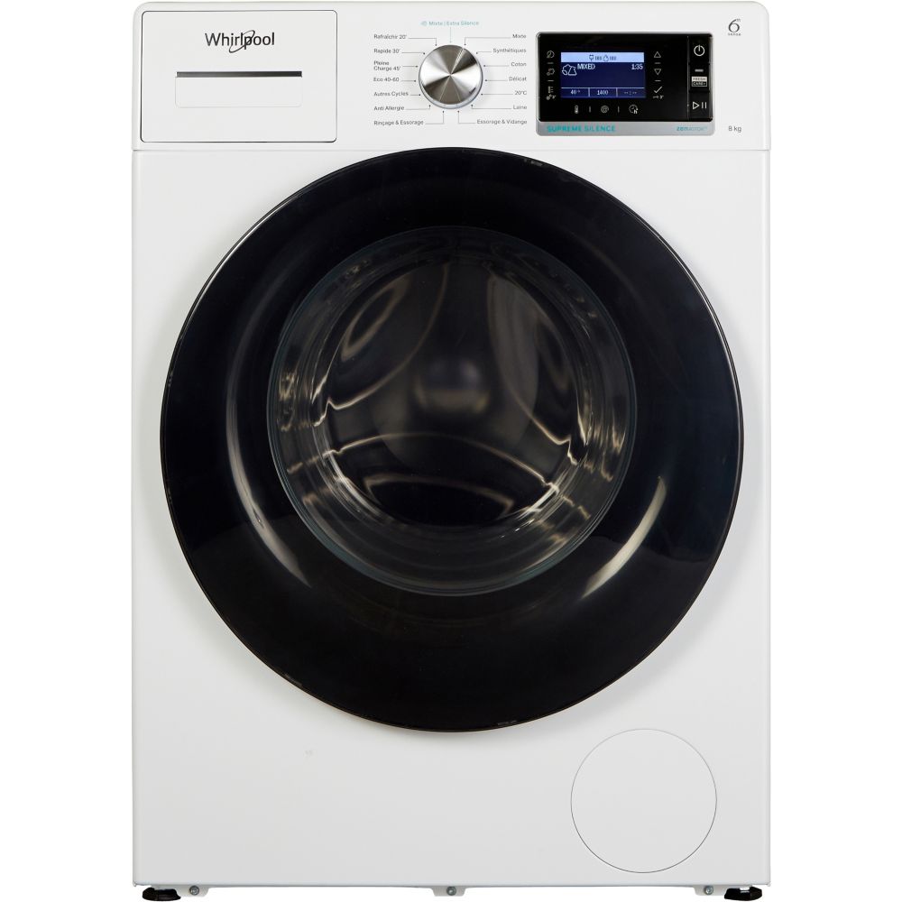 Lave linge hublot Whirlpool W6XW845WBFR Supreme silence - Maitighar