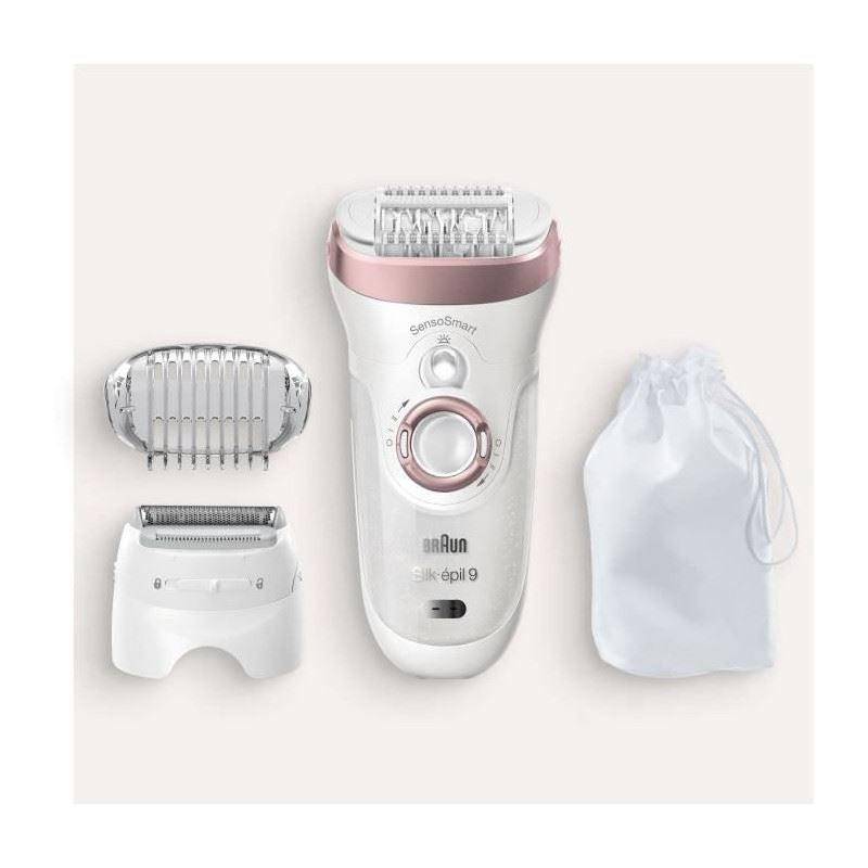 Epilateur électrique Braun Silk-épil 9-720 Blanc et Rose - Maitighar