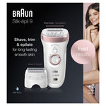 Charger l&#39;image dans la galerie, Epilateur électrique Braun Silk-épil 9-720 Blanc et Rose - Maitighar
