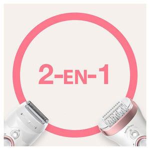 Epilateur électrique Braun Silk-épil 9-720 Blanc et Rose - Maitighar