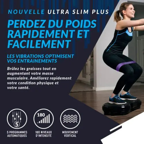 Plateforme Vibrante Ultra Slim Plus Bluefin Fitness - Maitighar