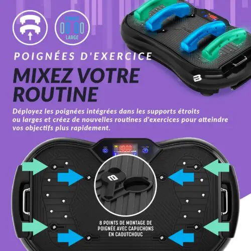 Plateforme Vibrante Ultra Slim Plus Bluefin Fitness - Maitighar