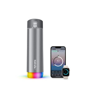 Gourde intelligente HidrateSpark PRO STEEL - 21 oz (620 ml) + bouchon supplémentaire avec paille