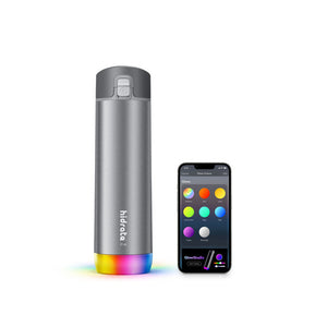 Gourde intelligente HidrateSpark PRO STEEL - 21 oz (620 ml) + bouchon supplémentaire avec paille