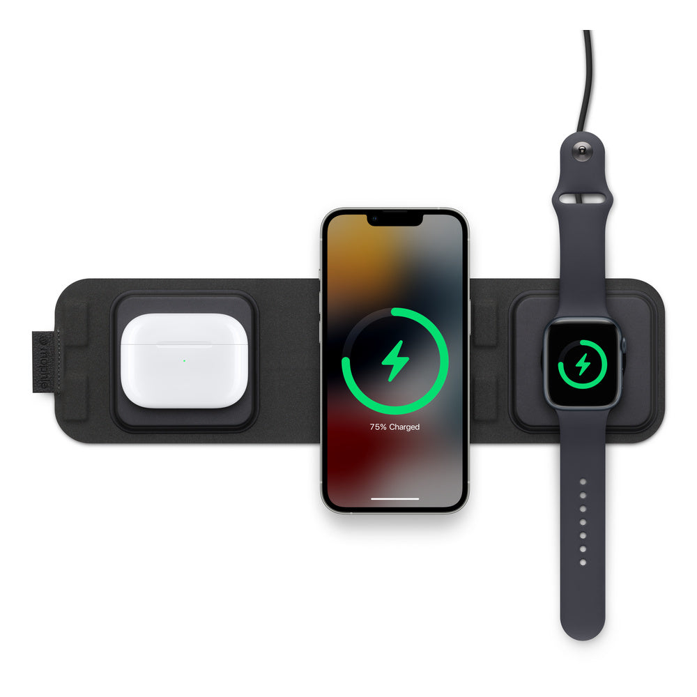 Chargeur de voyage 3‑en‑1 de mophie avec MagSafe