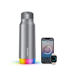Charger l&#39;image dans la galerie, Gourde connectée HidrateSpark PRO STEEL (945 ml) + bouchon supplémentaire avec paille
