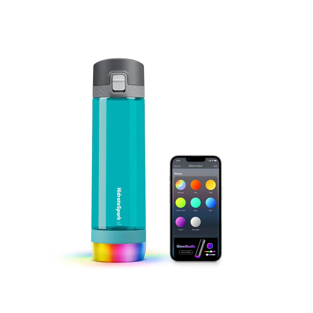 HidrateSpark PRO en plastique Tritan (700 ml) + bouchon supplémentaire avec paille