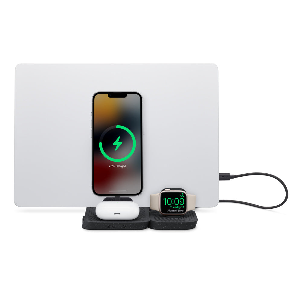 Chargeur sans fil modulaire 4-en-1 de Zens avec support de charge pour iPad