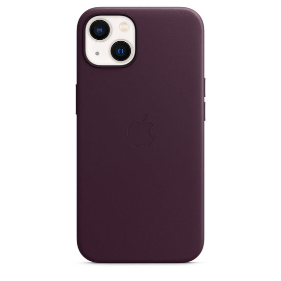 Coque en cuir avec MagSafe pour iPhone 13
