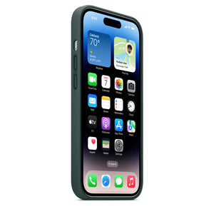 Coque en cuir avec MagSafe pour iPhone 14 Pro