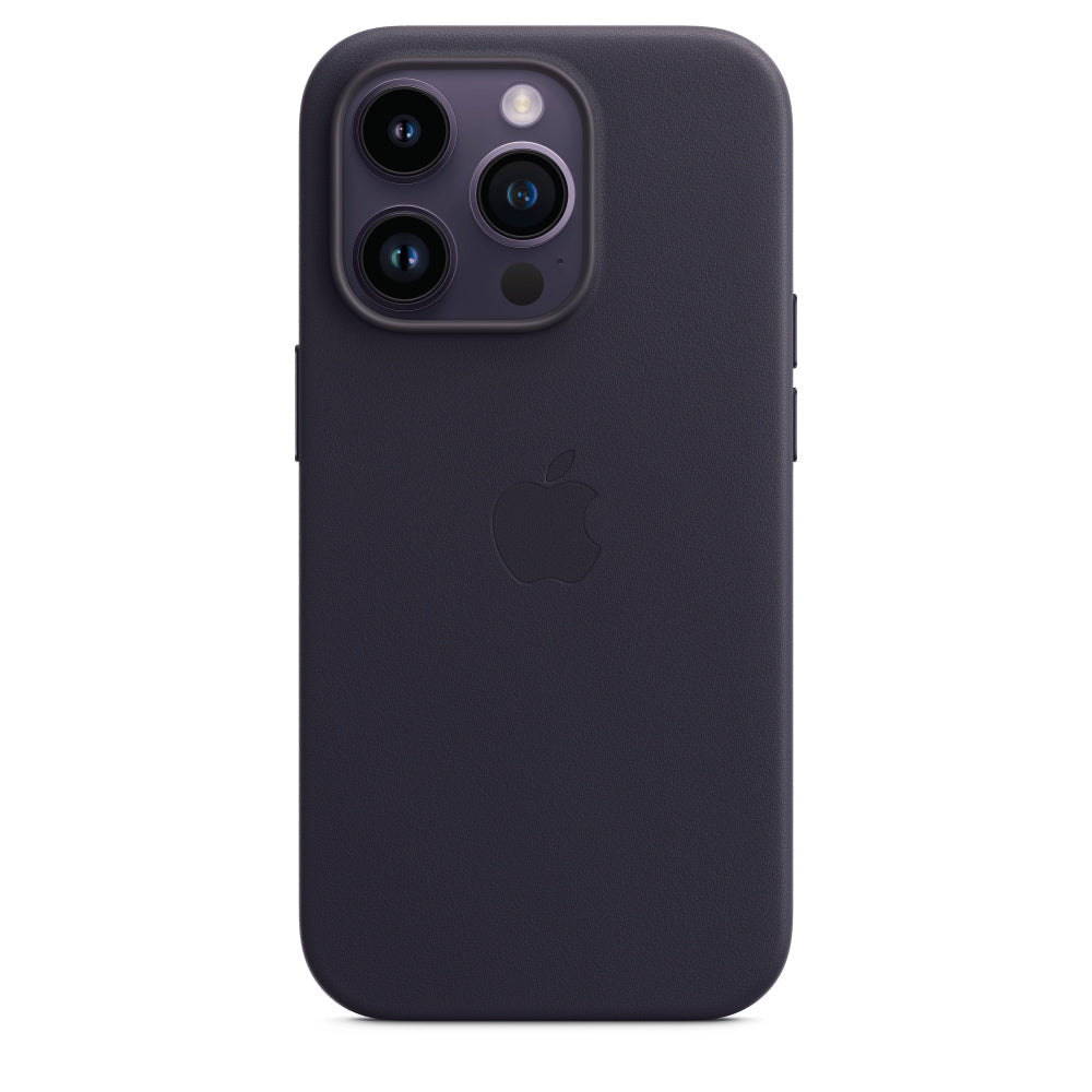 Coque en cuir avec MagSafe pour iPhone 14 Pro