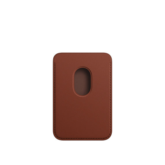 Porte-cartes en cuir avec MagSafe pour iPhone