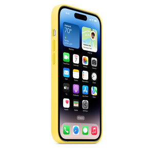 Coque en silicone avec MagSafe pour iPhone 14 Pro