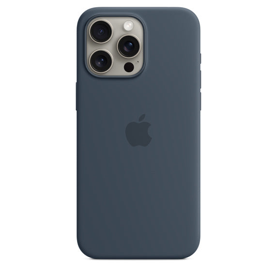 Coque en silicone avec MagSafe pour iPhone 15 Pro Max