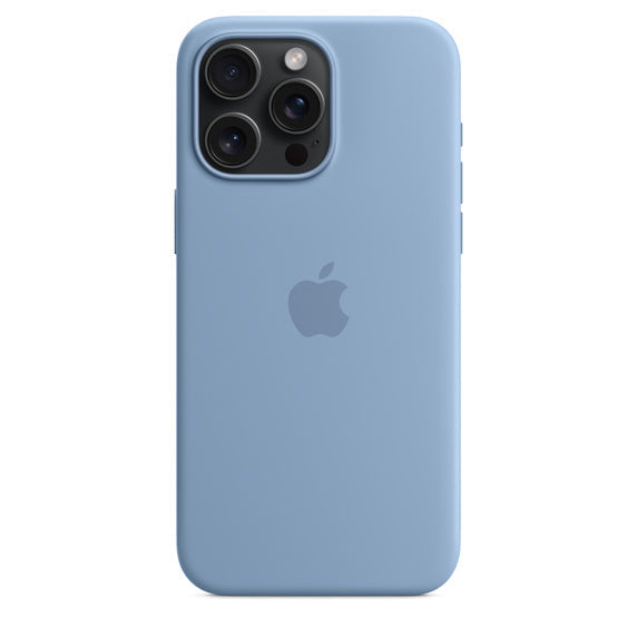Coque en silicone avec MagSafe pour iPhone 15 Pro Max