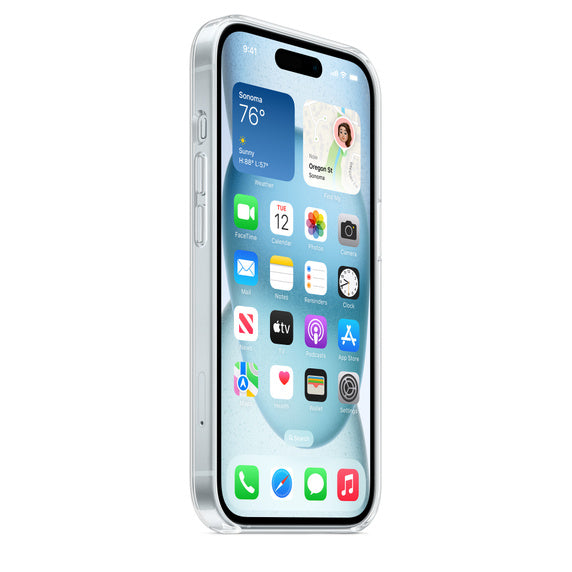 Coque transparente avec MagSafe pour iPhone 15