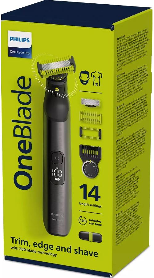 Tondeuse Philips OneBlade Pro Visage et Corps QP6651/61 5,4 W Chromé - Maitighar