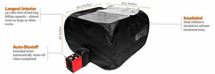 ZappBug Oven 2 : Tente chauffante anti-punaises de lit - Maitighar