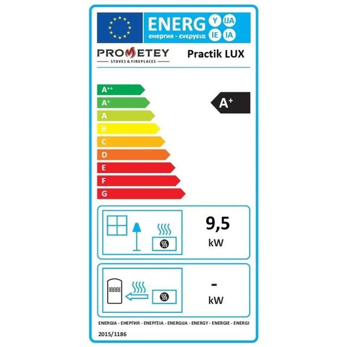 Cuisinière à bois Prometey Praktik Lux - 9.5 kW - Ivorie - Maitighar