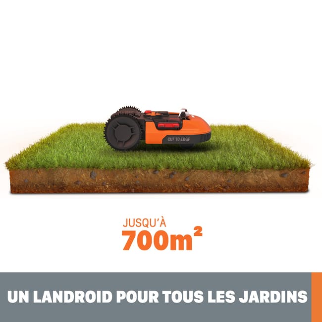 Robot tondeuse connecté WORX LANDROID - Jusqu'à 700m² - WR142E